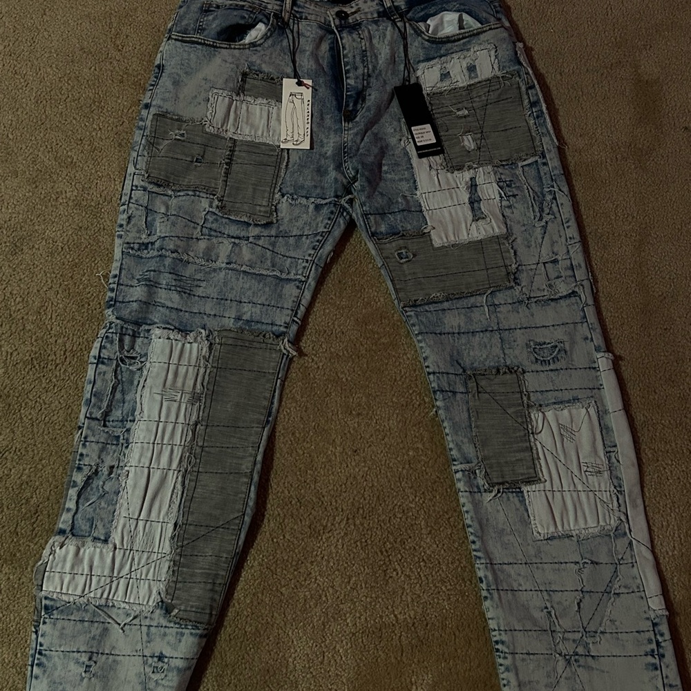 Patchwork Denim Jeans